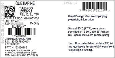 Label (68001 182 03 Quetiapine 200mg 67046 637 30)